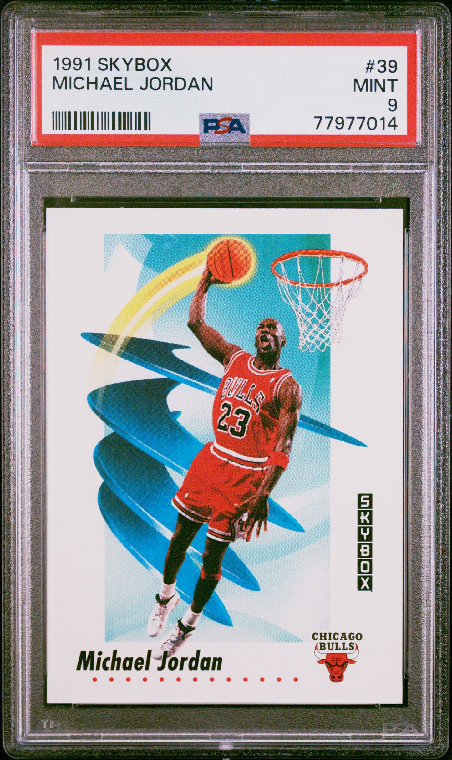 Graded 1991 Skybox Michael Jordan #39 Basketball Card PSA 9 Mint
