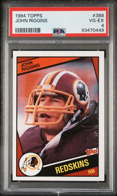 Graded 1984 Topps John Riggins #388 Football Card PSA 4 VG-EX