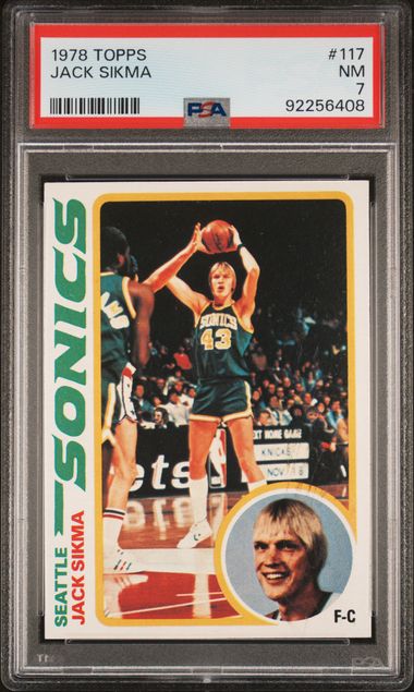 Graded 1978 Topps Jack Sikma #117 Rookie RC Basketball Card PSA 7 Near Mint