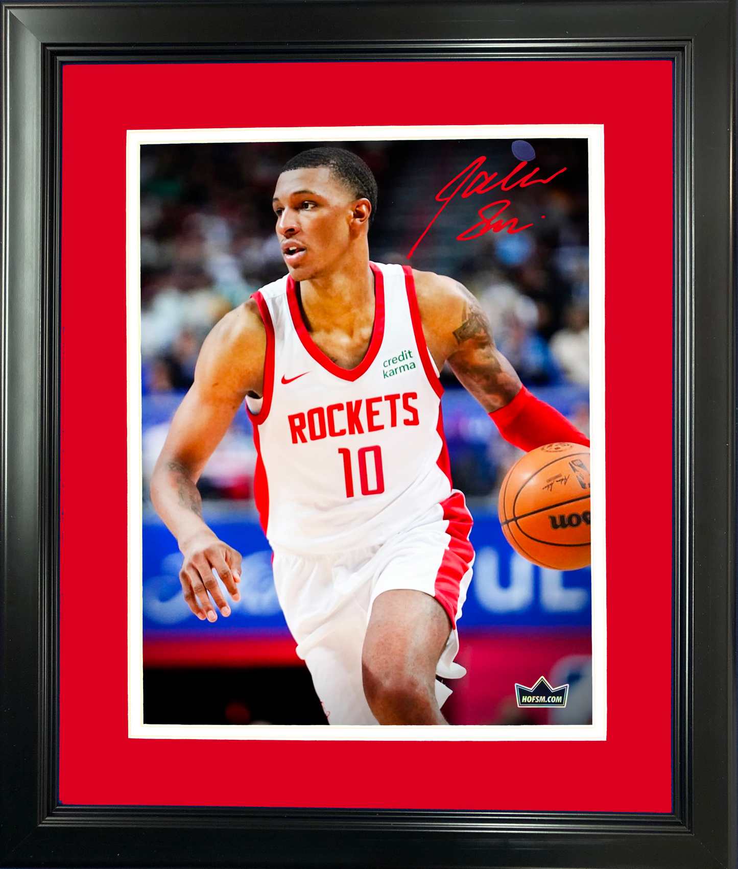 Framed Jabari Smith Jr. Facsimile Laser Engraved Signature Auto 11"x14" Basketball Photo HOFSM Holo