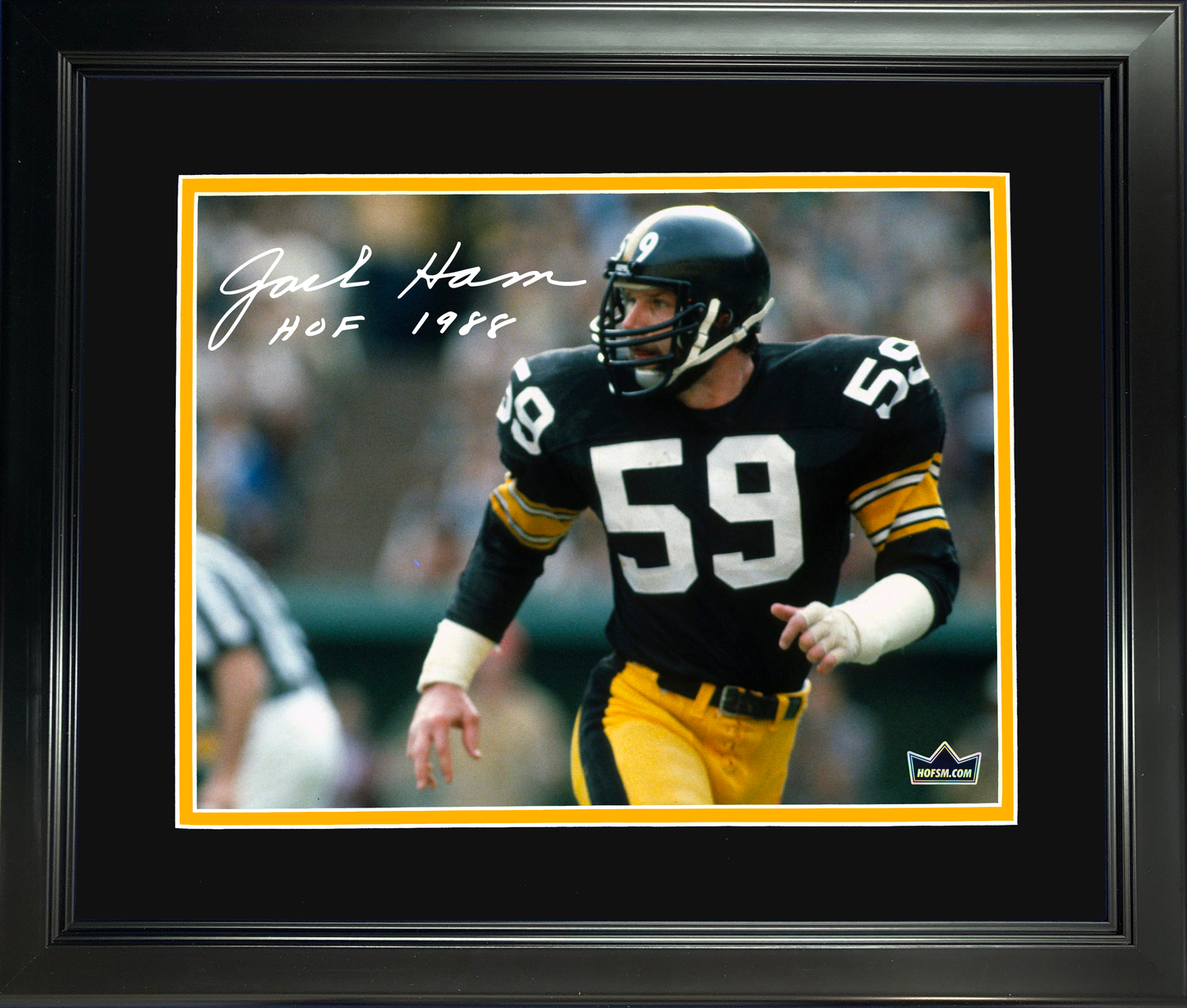 Framed Jack Ham Facsimile Laser Engraved Signature Auto Pittsburgh Steelers 11"x14" Football Photo HOFSM Holo