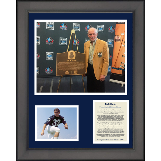 Framed Jack Ham Penn State Nittany Lions College Football Hall of Fame 11"x14" Three Photo Collage
