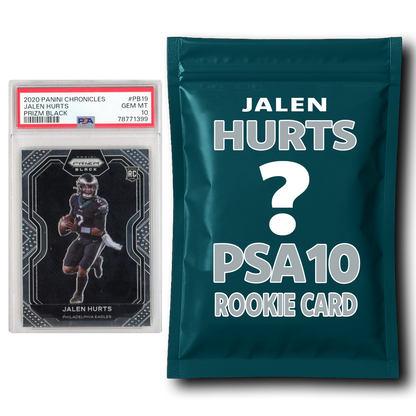 Jalen Hurts PSA 10 Graded Football Rookie Card Mystery Pack