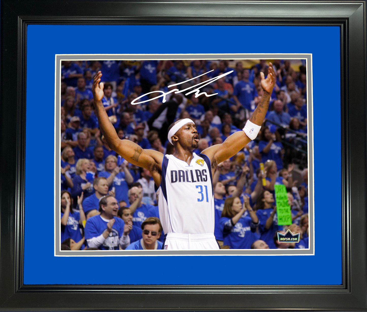 Framed Jason Terry Dallas Mavericks Facsimile Laser Engraved Signature Auto 11"x14" Basketball Photo HOFSM Holo