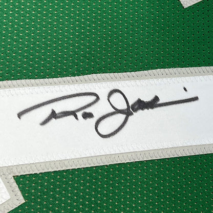 Framed Autographed/Signed Ron Jaworski 35x39 Philadelphia Green Football Jersey JSA COA