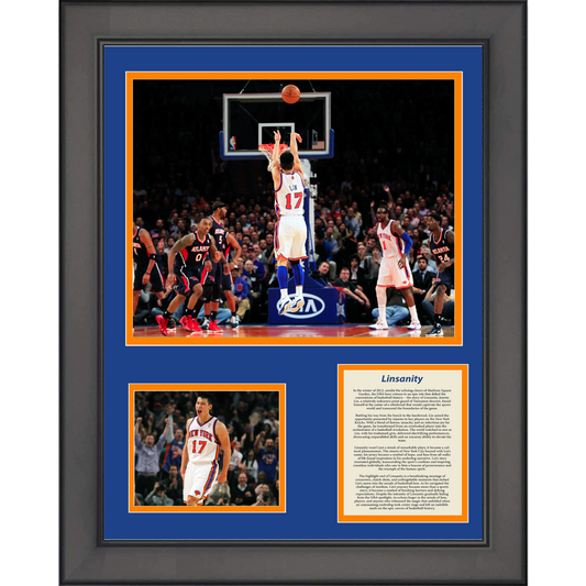 Framed Jeremy Lin  Linsanity  New York Knicks Basketball 11"x14" Three Photo Collage