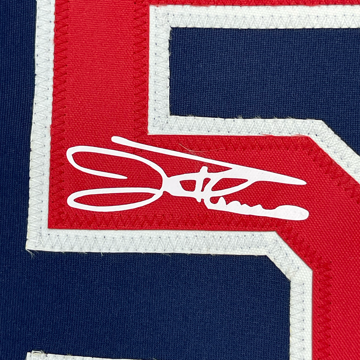 Framed Facsimile Autographed Jim Thome 35x39 Cleveland Blue Reprint Laser Auto Baseball Jersey