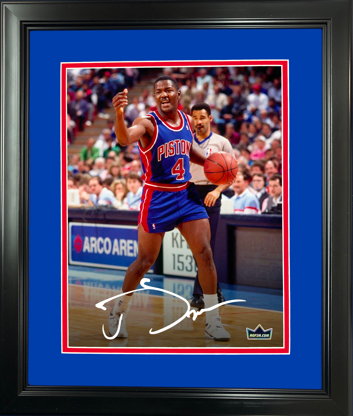 Framed Joe Dumars Detroit Pistons Facsimile Laser Engraved Signature Auto 11"x14" Basketball Photo HOFSM Holo