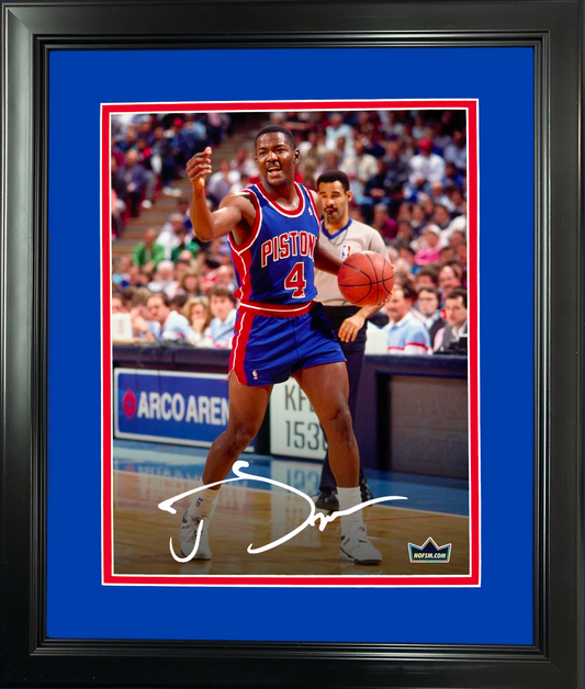 Framed Joe Dumars Detroit Pistons Facsimile Laser Engraved Signature Auto 11"x14" Basketball Photo HOFSM Holo