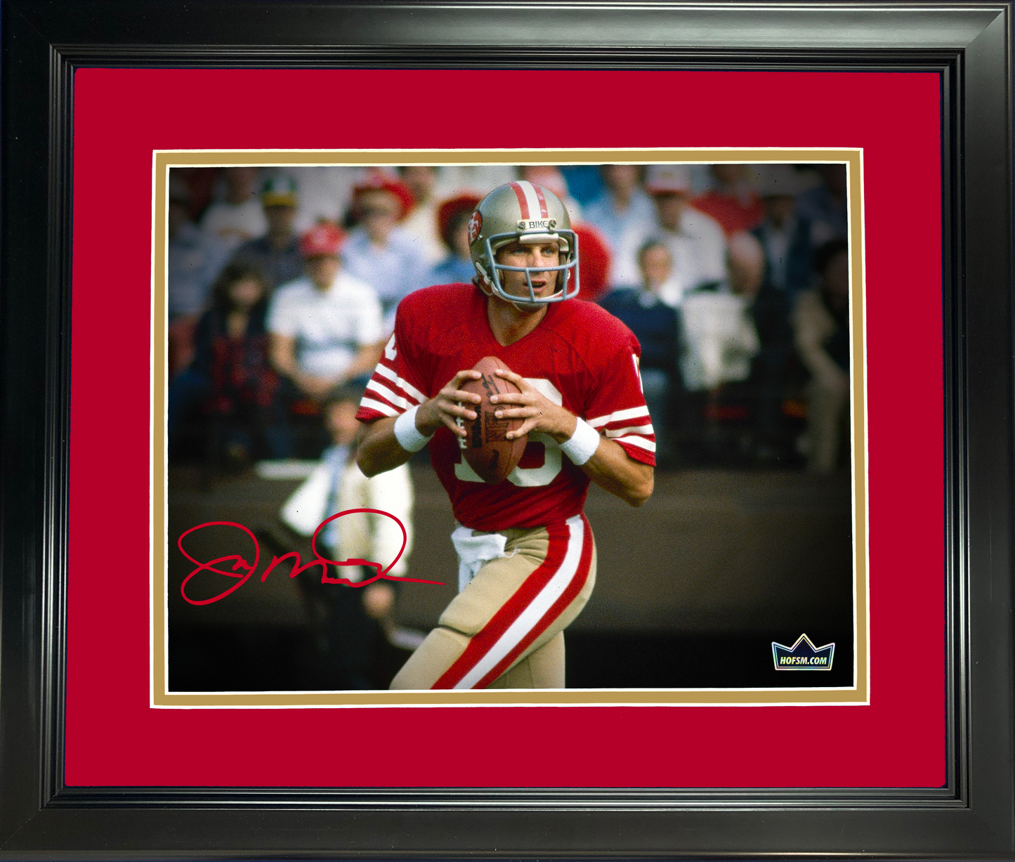 Framed Joe Montana San Francisco 49ers Facsimile Laser Engraved Signature Auto 11"x14" Football Photo HOFSM Holo