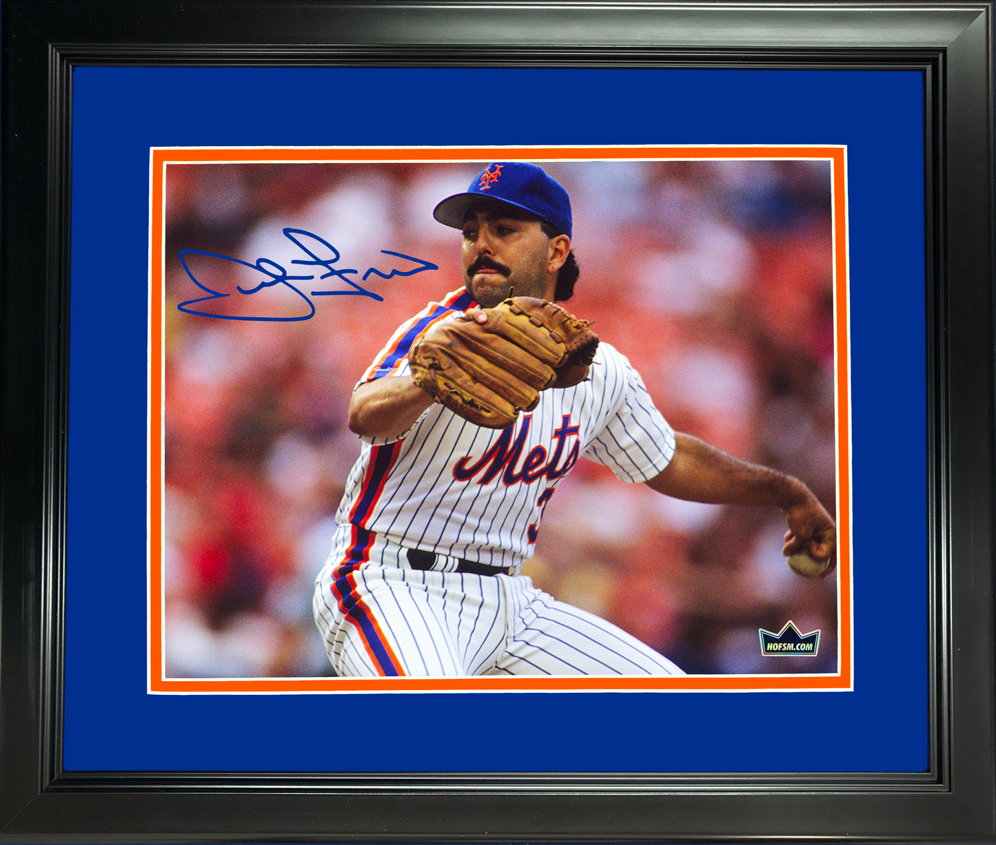 Framed John Franco New York Mets Facsimile Laser Engraved Signature Auto 11"x14" Baseball Photo HOFSM Holo