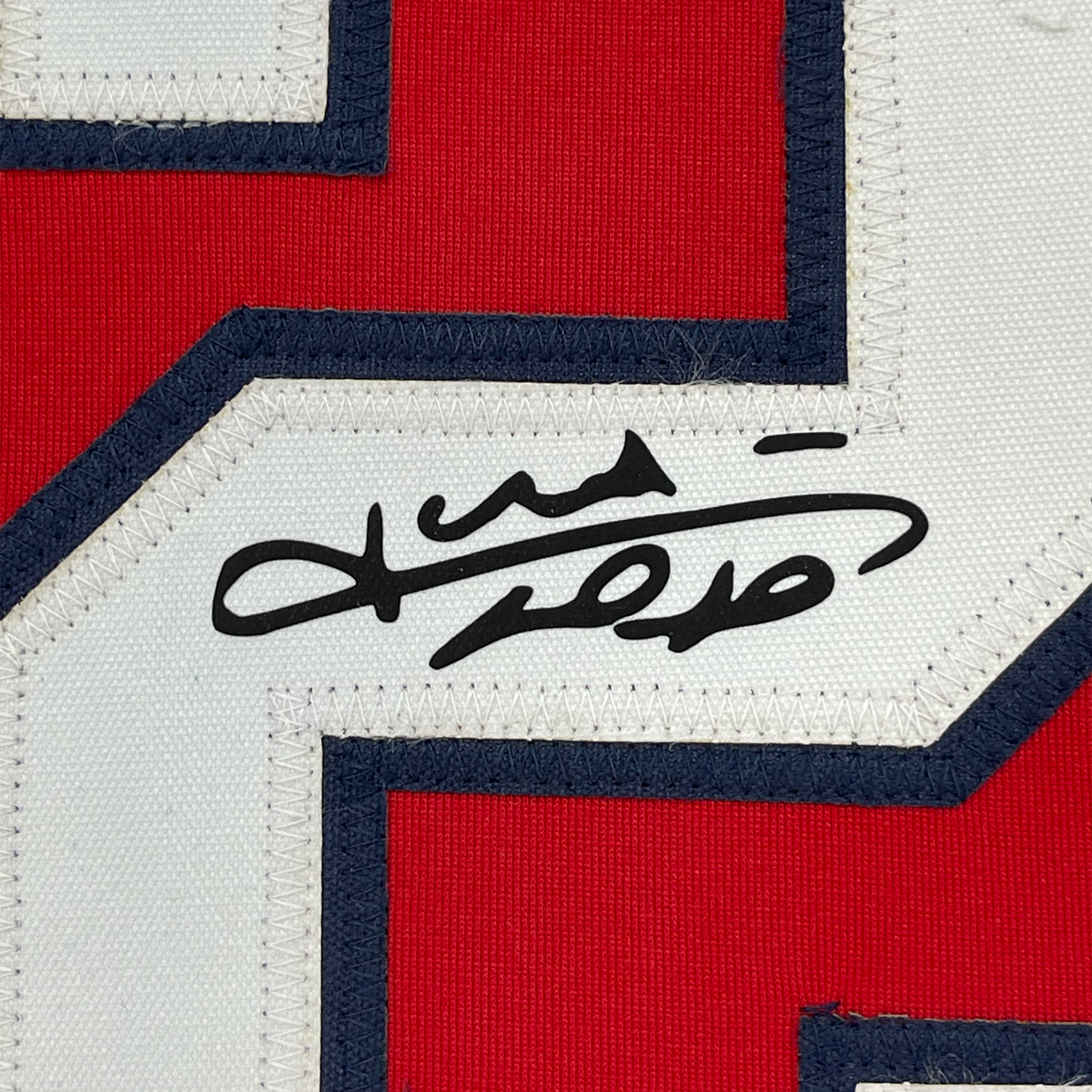 Framed Facsimile Autographed Juan Soto 35x39 Washington Red Reprint Laser Auto Baseball Jersey