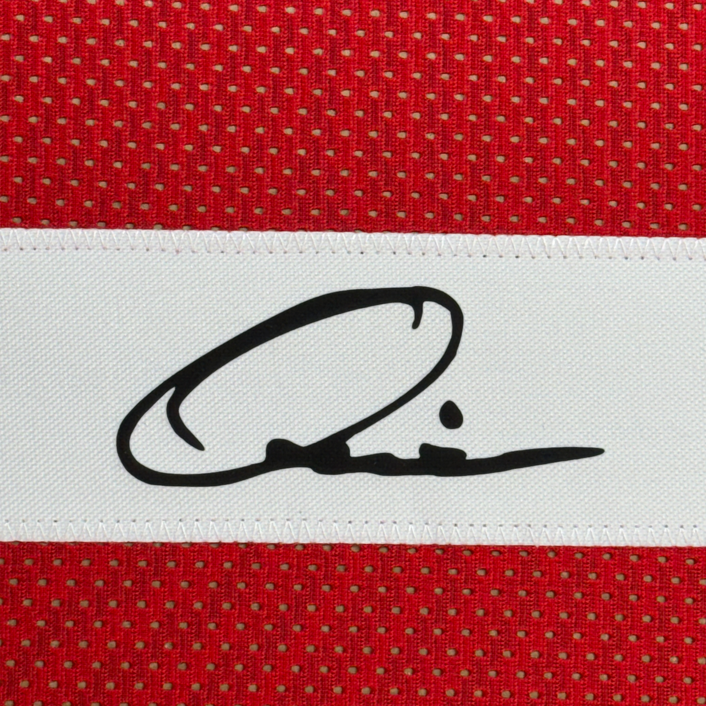 Framed Facsimile Autographed Quinshon Judkins 35x39 Ohio State Red Reprint Laser Auto College Football Jersey