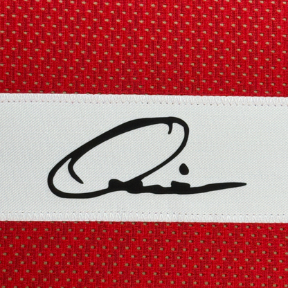 Framed Facsimile Autographed Quinshon Judkins 35x39 Ohio State Red Reprint Laser Auto College Football Jersey