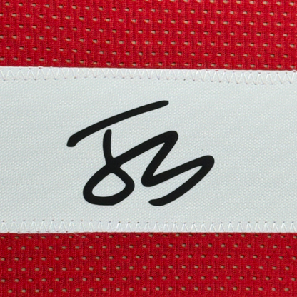 Framed Facsimile Autographed Julian Sayin 35x39 Ohio State Red Reprint Laser Auto College Football Jersey