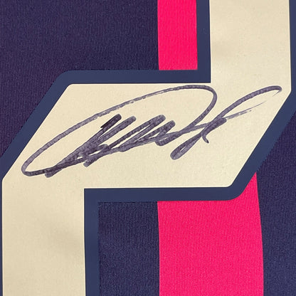 Framed Autographed/Signed Ricardo Kaka 35x39 AC Milan Black/Red Soccer Futbol Jersey Beckett BAS COA