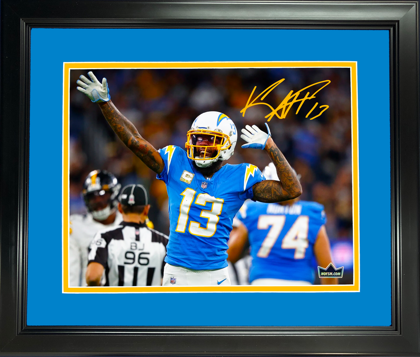 Framed Keenan Allen Los Angeles Chargers Facsimile Laser Engraved Signature Auto 11"x14" Football Photo HOFSM Holo