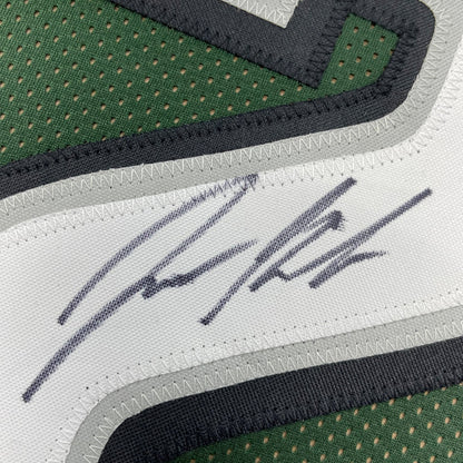 Framed Autographed/Signed Jason Kelce 35x39 Philadelphia Green Football Jersey PSA/DNA COA