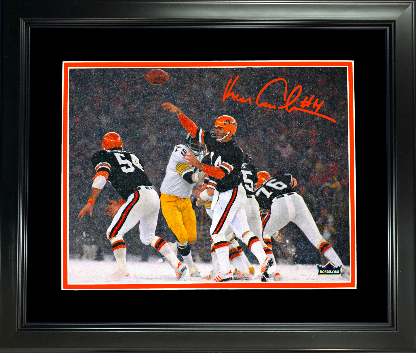 Framed Ken Anderson Cincinnati Bengals Facsimile Laser Engraved Signature Auto 11"x14" Football Photo HOFSM Holo