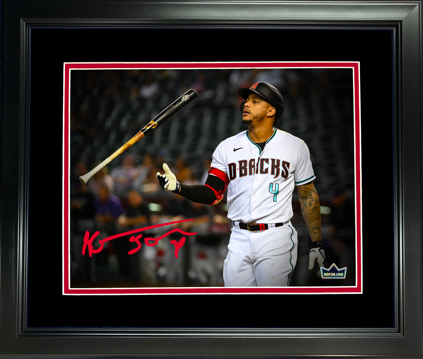Framed Ketel Marte Arizona Diamondbacks Facsimile Laser Engraved Signature Auto 11"x14" Baseball Photo HOFSM Holo