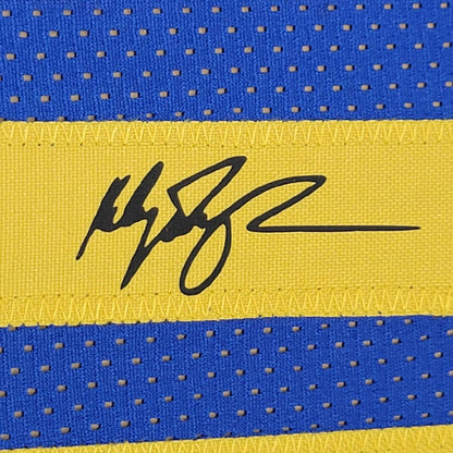 Framed Facsimile Autographed Klay Thompson 35x39 Golden State Blue Reprint Laser Auto Basketball Jersey
