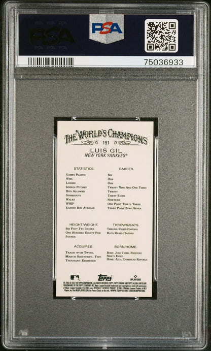 Graded 2022 Topps Allen & Ginter Chrome Luis Gil #191 Mini Rookie RC Baseball Card PSA 10 Gem Mint