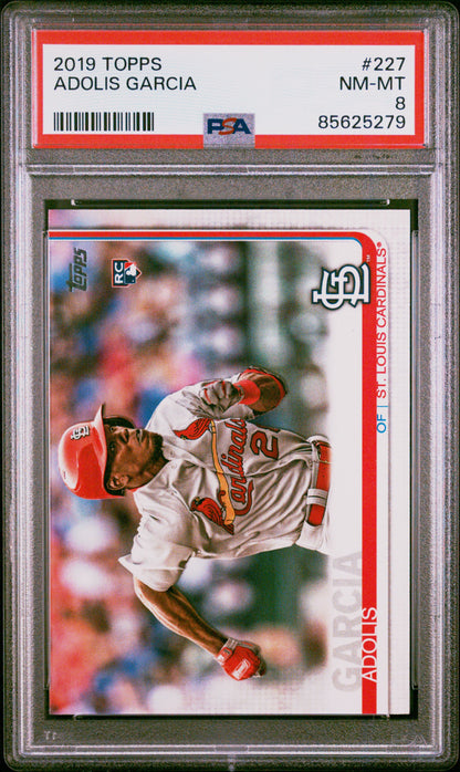 Graded 2019 Topps Adolis Garcia #227 Rookie RC Baseball Card PSA 8 Near Mint