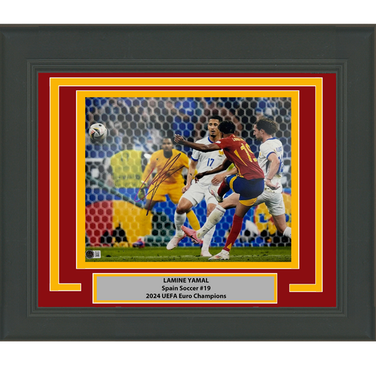 Framed Autographed/Signed Lamine Yamal Spain 11x14 Soccer World Cup Photo Beckett BAS COA #5