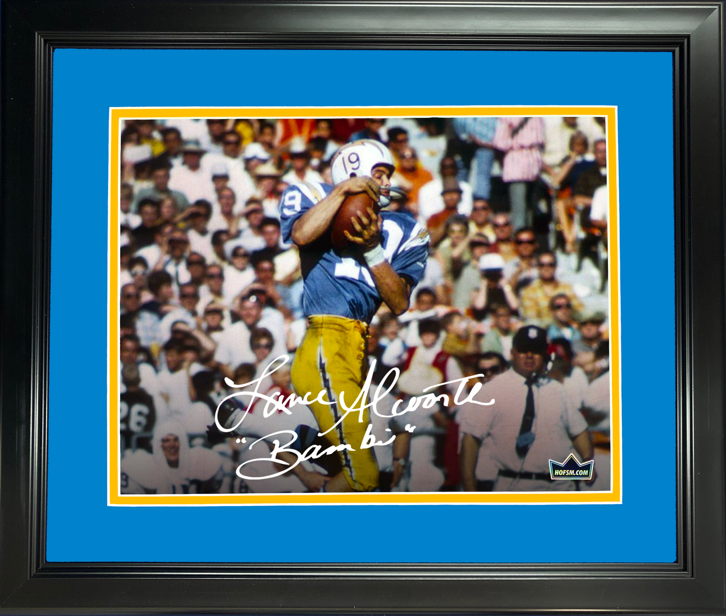 Framed Lance Alworth San Diego Chargers Facsimile Laser Engraved Signature Auto 11"x14" Football Photo HOFSM Holo