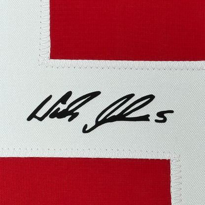 Framed Facsimile Autographed Niklas Lidstrom 35x39 Detroit Red Reprint Laser Auto Hockey Jersey