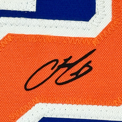 Framed Facsimile Autographed Francisco Lindor 35x39 New York Blue Reprint Laser Auto Baseball Jersey
