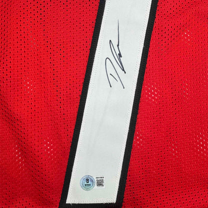 Autographed/Signed D'Andre Swift Georgia Red College Football Jersey Beckett BAS COA