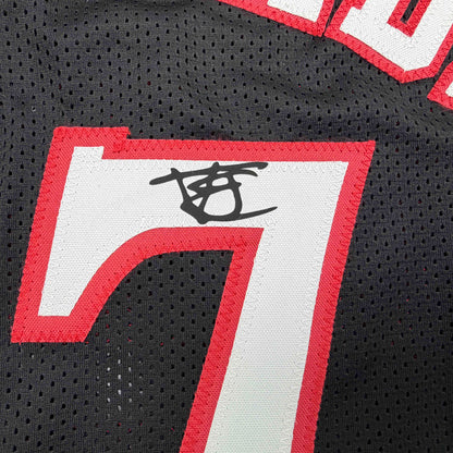 Facsimile Autographed V.J. VJ Edgecombe Philadelphia Retro Black Reprint Laser Auto Basketball Jersey Size Men's XL