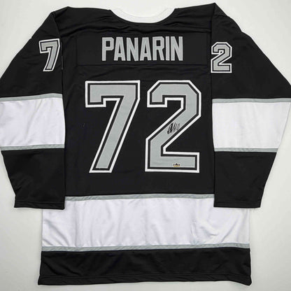 Facsimile Autographed Artemi Panarin Los Angeles Black Reprint Laser Auto Hockey Jersey Size Men's XL