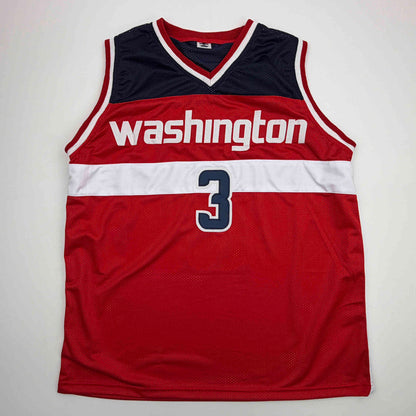 Facsimile Autographed Trae Young Washington Red Reprint Laser Auto Basketball Jersey Size Men's XL