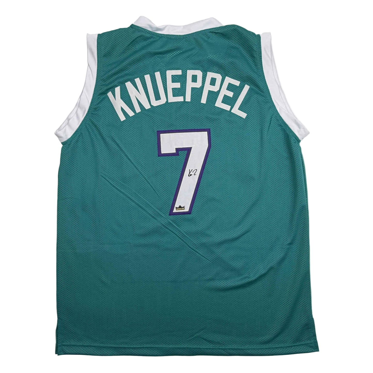 Facsimile Autographed Kon Knueppel Charlotte Teal Reprint Laser Auto Basketball Jersey Size Men's XL