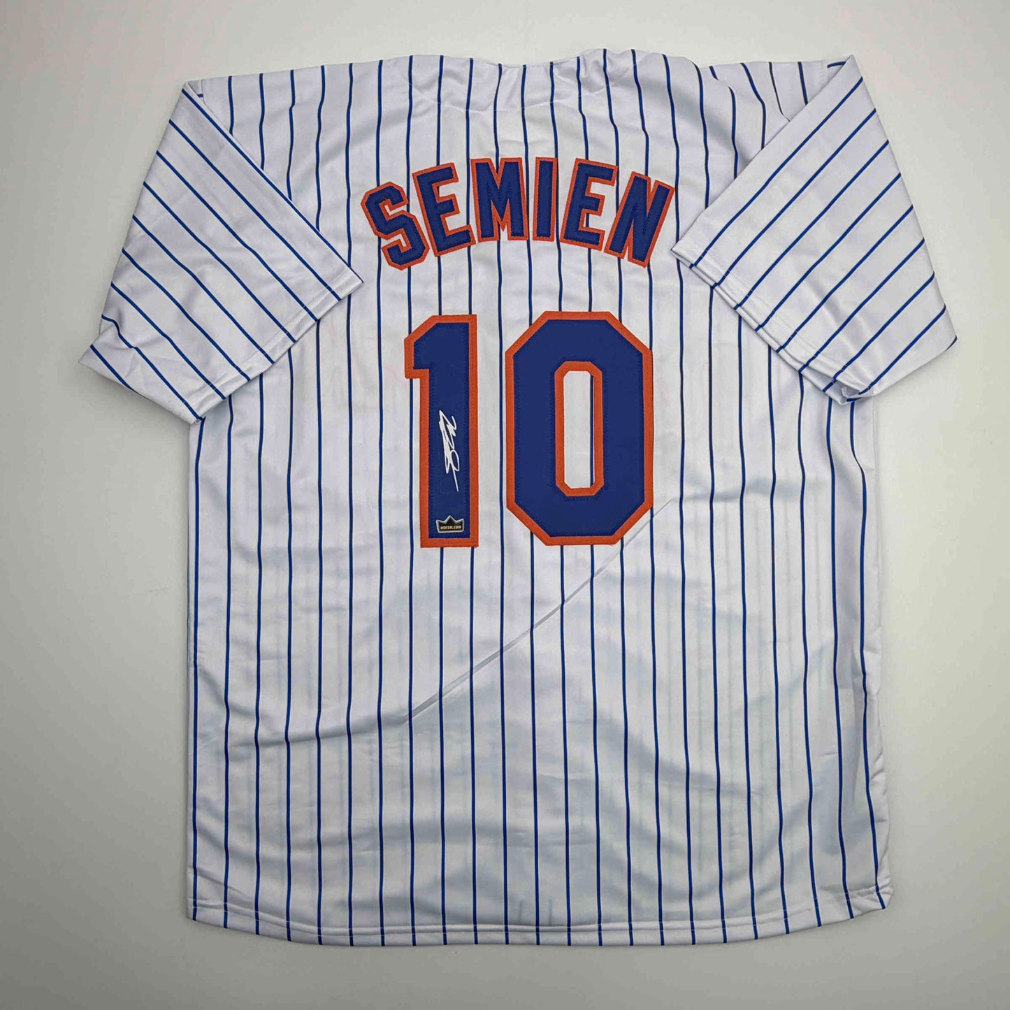 Facsimile Autographed Marcus Semien New York Pinstripe Reprint Laser Auto Baseball Jersey Size Men's XL