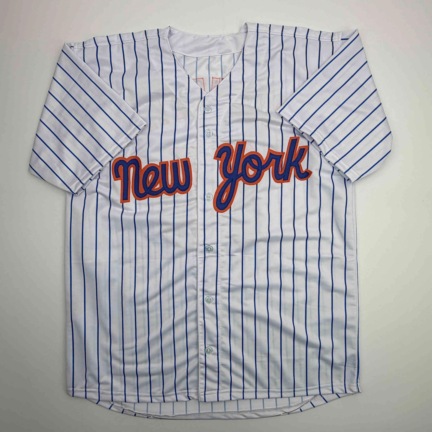 Facsimile Autographed Bo Bichette New York Pinstripe Reprint Laser Auto Baseball Jersey Size Men's XL