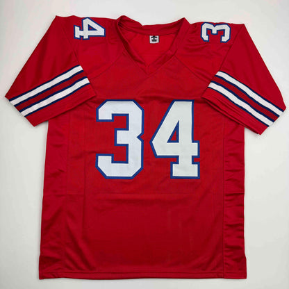 Autographed/Signed Thurman Thomas Buffalo Red Football Jersey JSA COA
