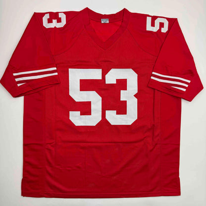 Autographed/Signed NaVorro Bowman San Francisco Red Football Jersey Beckett BAS COA