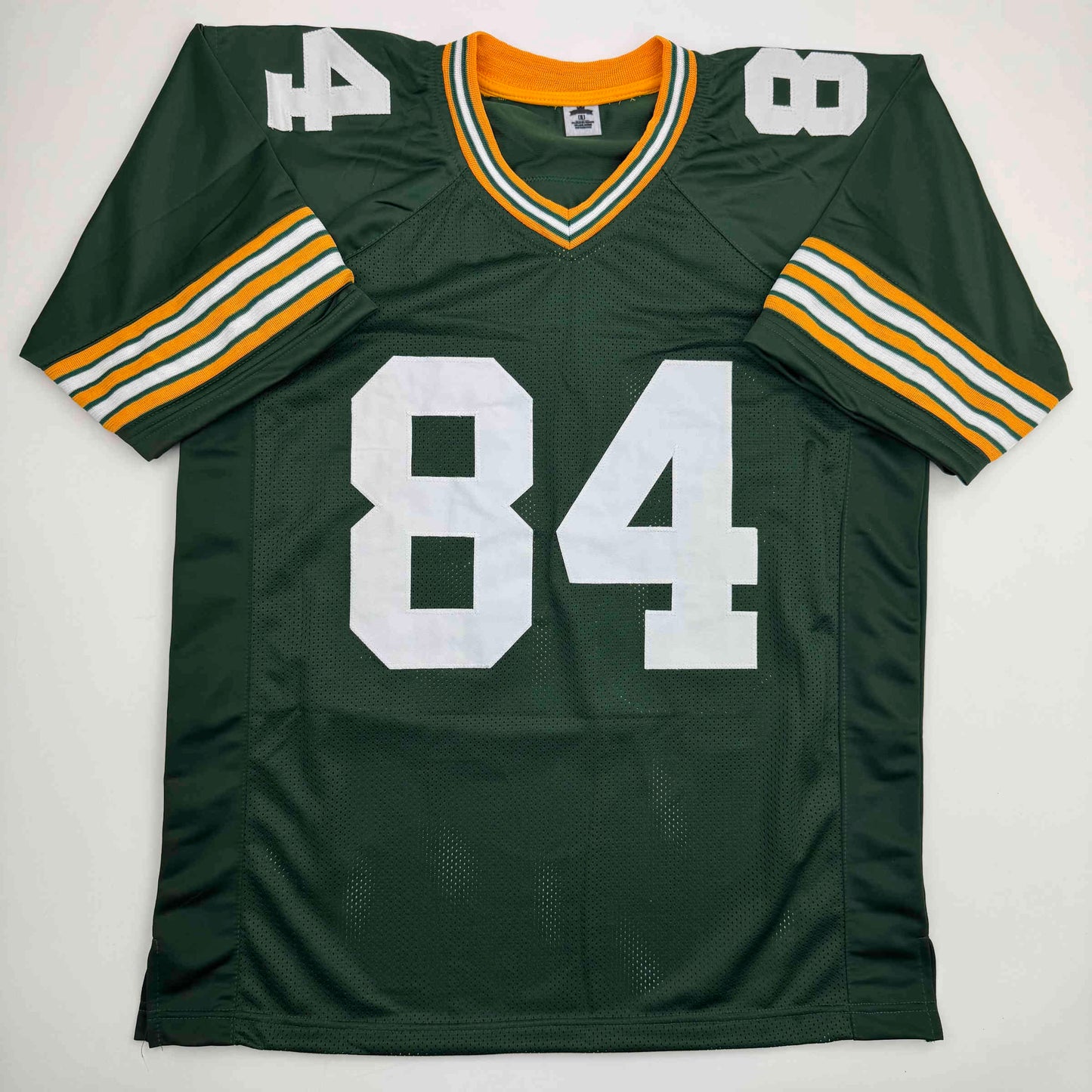 Autographed/Signed Sterling Sharpe Green Bay Green Football Jersey Beckett BAS COA
