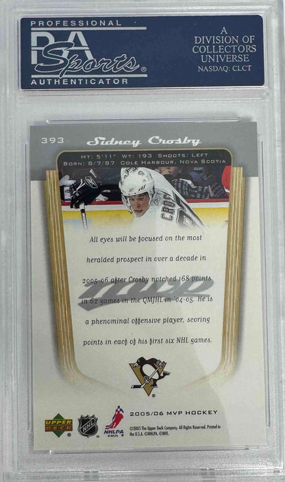 Graded 2005 Upper Deck MVP Sidney Crosby #393 Rookie RC Hockey Card PSA 10 Gem Mint