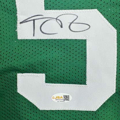Autographed/Signed Kevin Garnett Boston Green Basketball Jersey Beckett BAS COA
