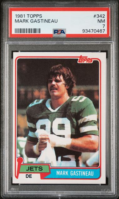 Graded 1981 Topps Mark Gastineau #342 Rookie RC Football Card PSA 7 NM