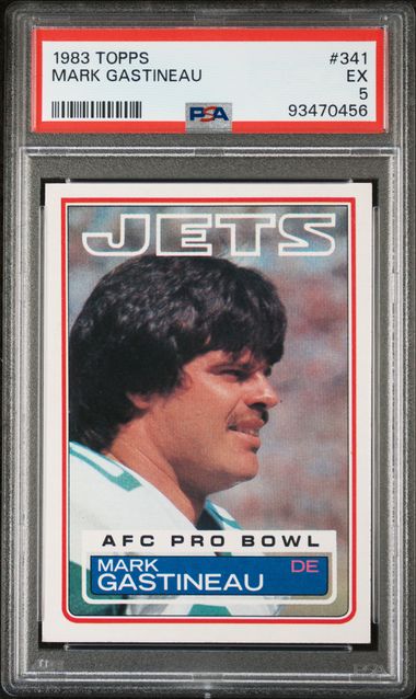 Graded 1983 Topps Mark Gastineau #341 Football Card PSA 5 Excellent