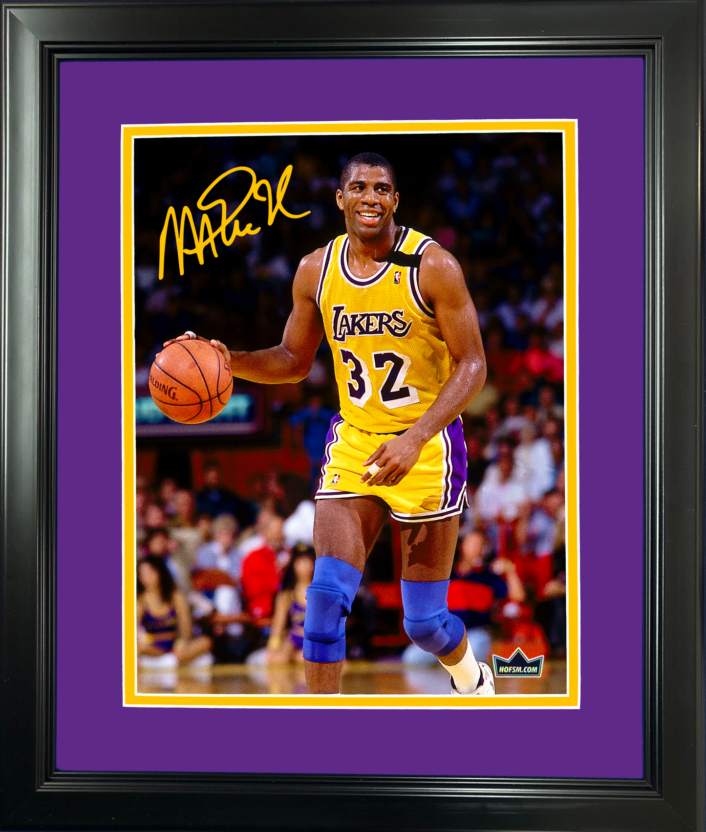 Framed Earvin Magic Johnson Facsimile Laser Engraved Signature Auto 11"x14" Basketball Photo HOFSM Holo