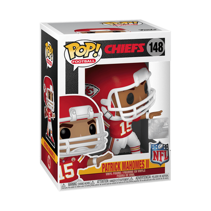 Patrick Mahomes II #148 Funko POP! Football Kansas City Chiefs Figurine Bundle with HOFSM Protector Case