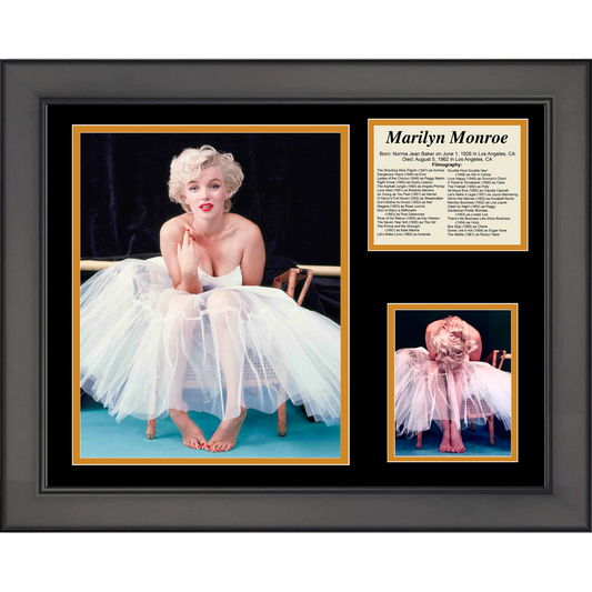 Framed Marilyn Monroe Ballerina Actor Filmography 11"x14" Movie Three Photo Collage