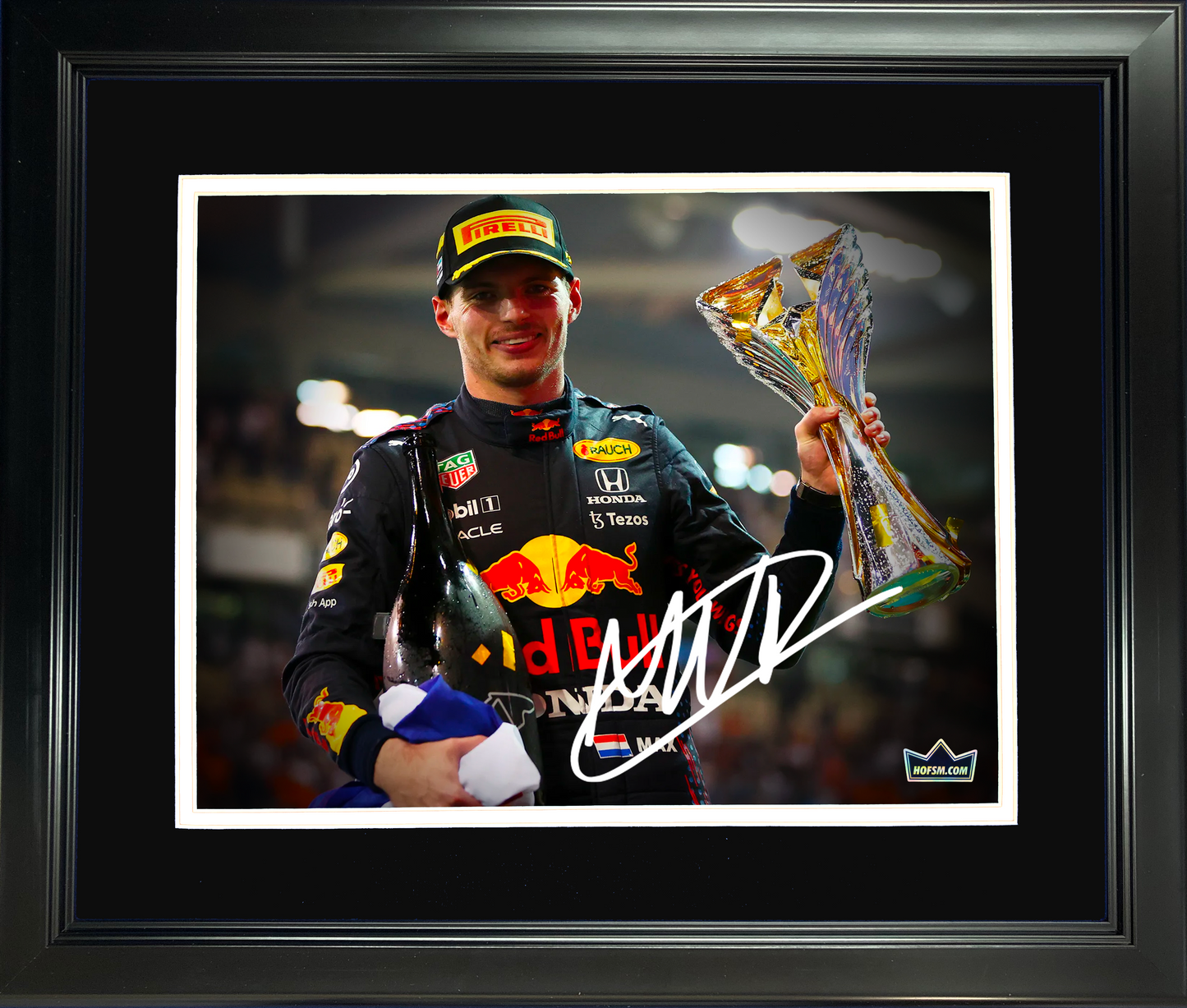 Framed Max Verstappen Facsimile Laser Engraved Signature Auto 11"x14" F1 Racing Photo HOFSM Holo