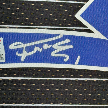 Framed Autographed/Signed Tracy McGrady 35x39 Orlando Magic Black Authentic Swingman Mitchell & Ness Basketball Jersey Fanatics COA